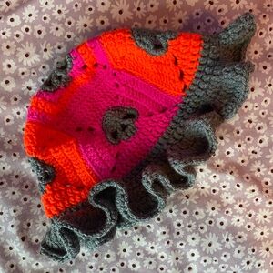 skull crochet bucket hat